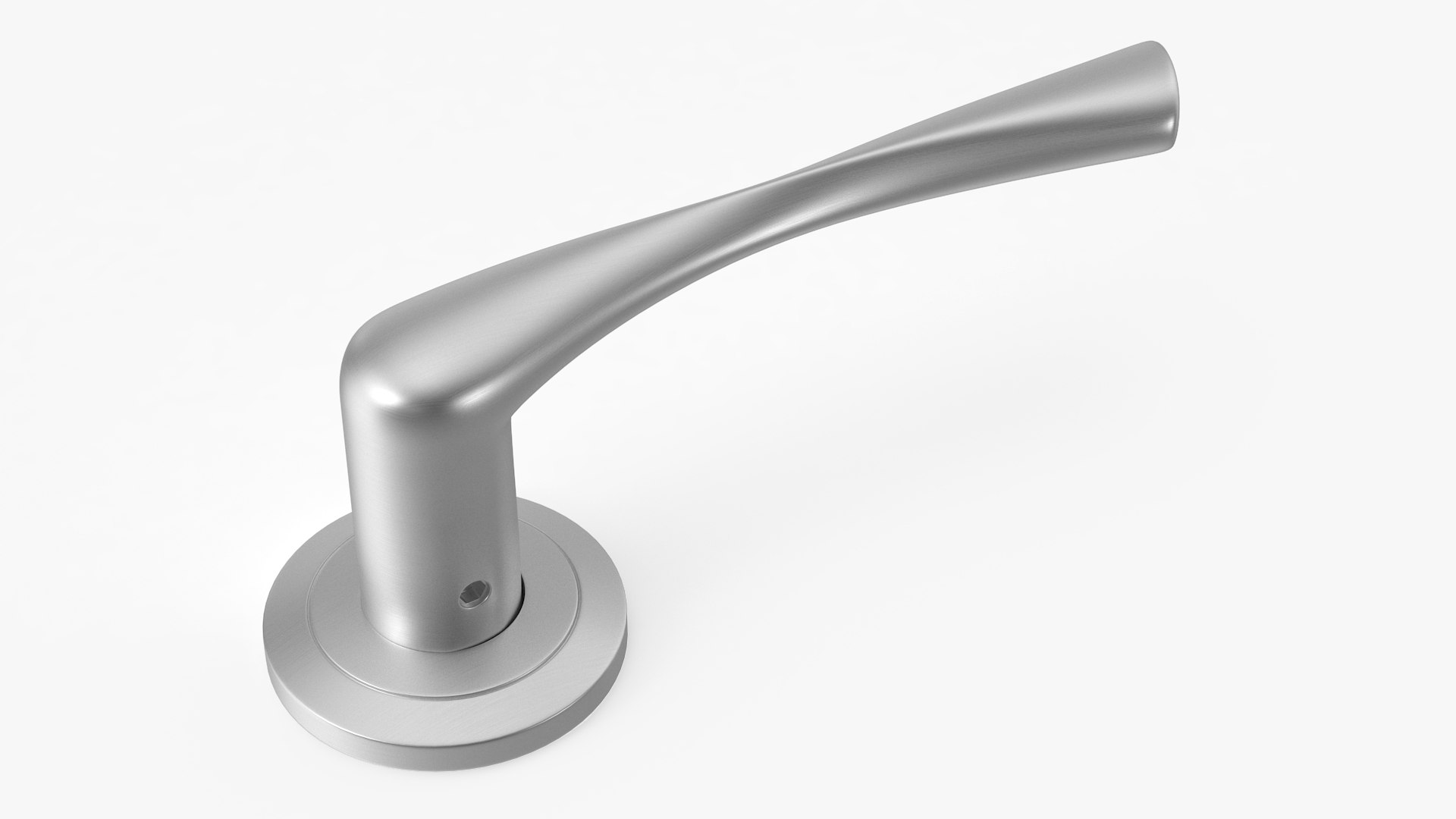Steel Door Handles Separate 3D model preview
