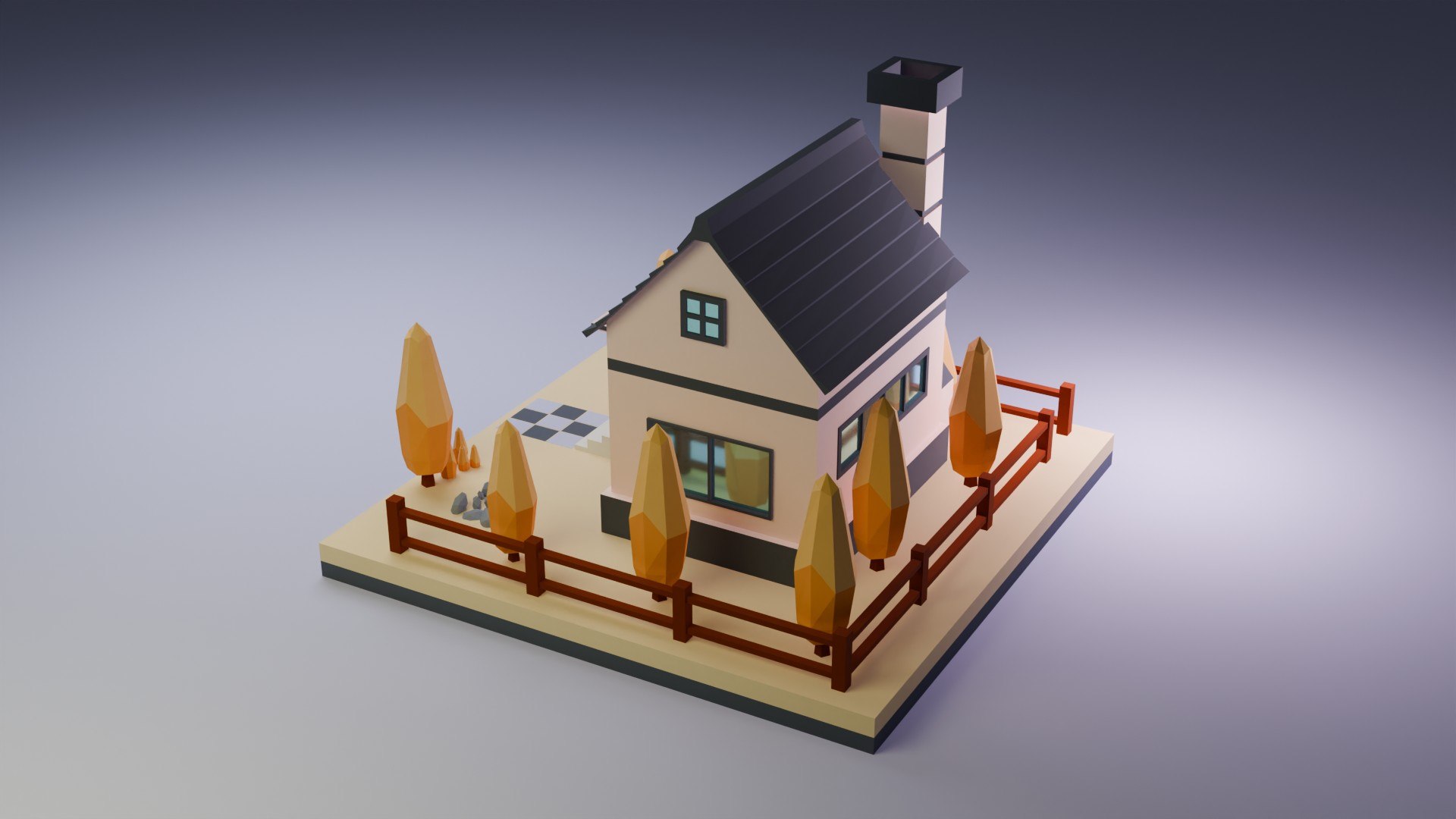 Low Poly House 3D Model - TurboSquid 2210457