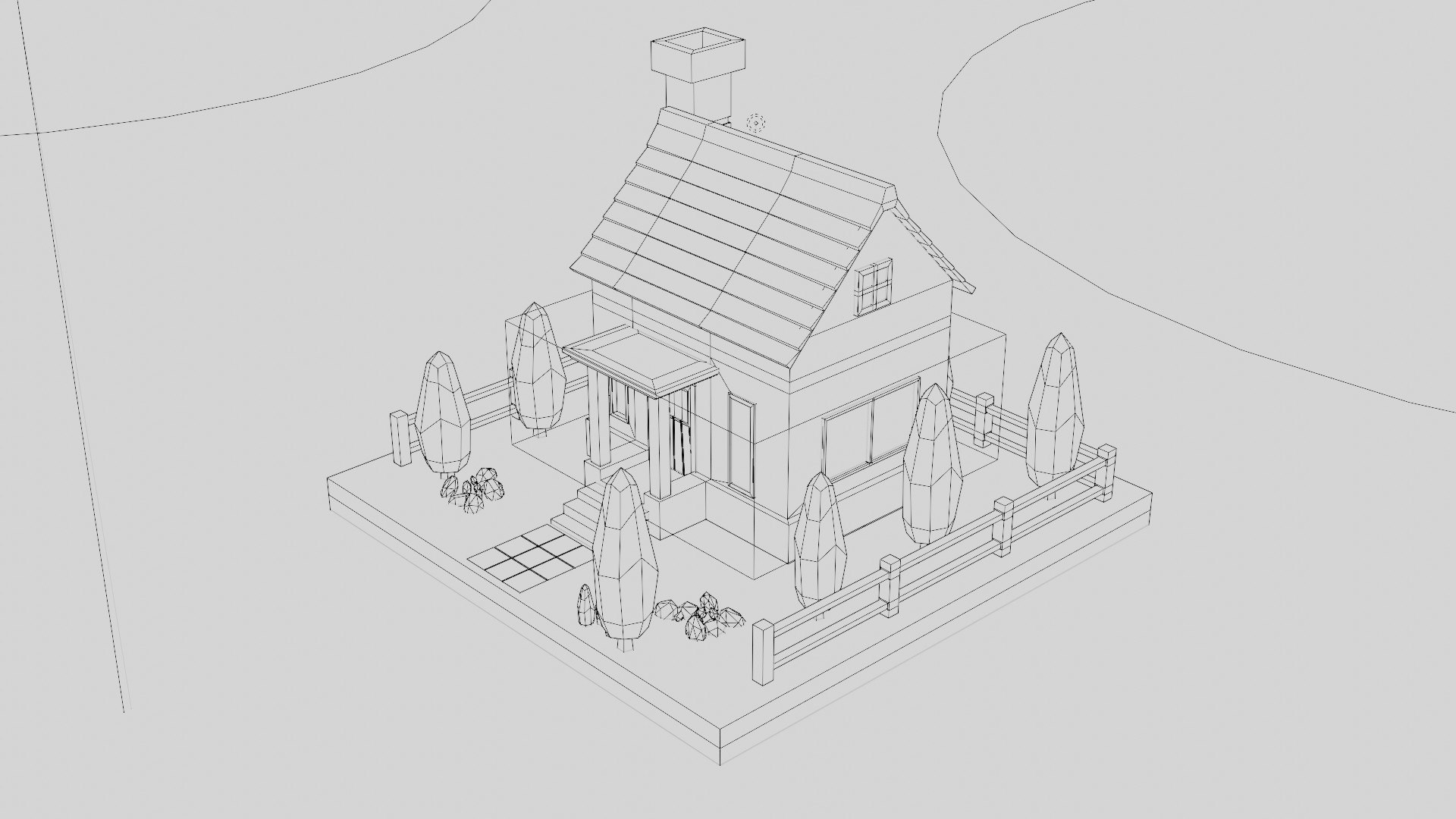 Low Poly House 3D Model - TurboSquid 2210457