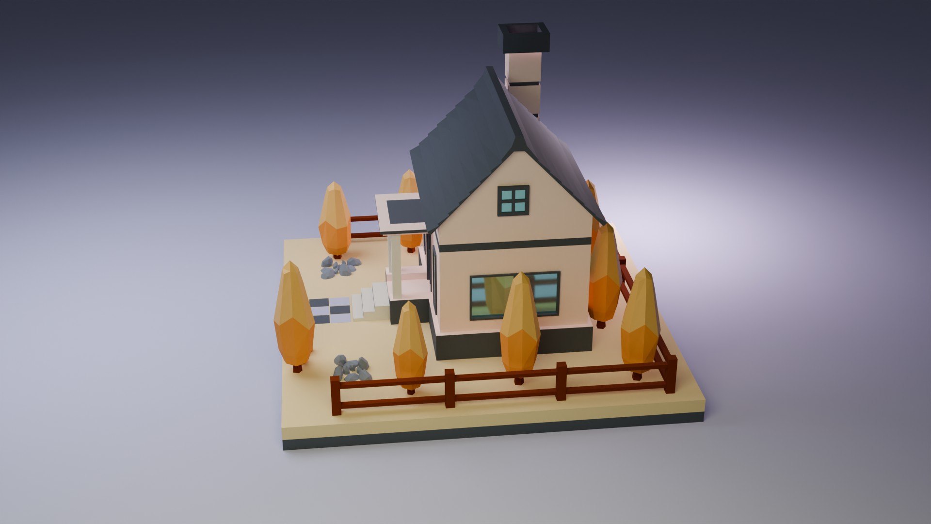 Low Poly House 3D Model - TurboSquid 2210457