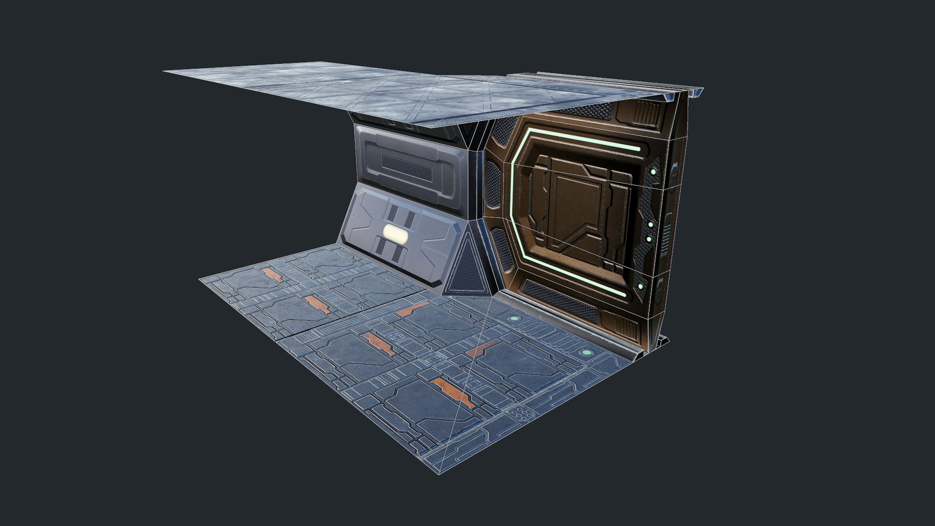 Sci Fi Modular Corridor 3D Model - TurboSquid 1829855