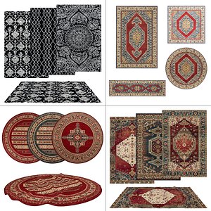 3D 4 in 1 Rug Collection No 14 model