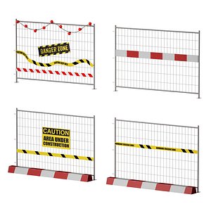 Construction fencing fence model