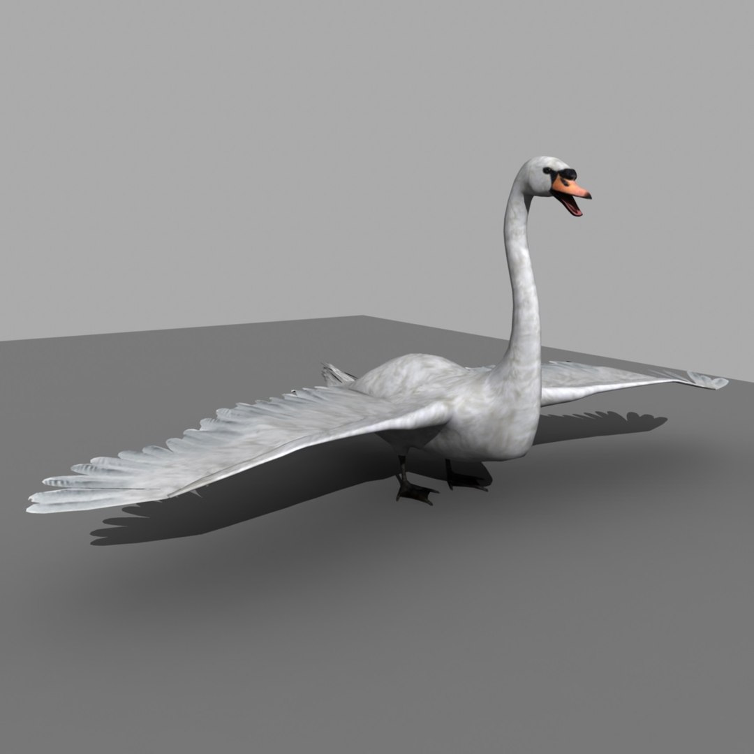Obj Swan Rigged