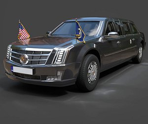 3D United States Presidential Limousine - Ultra High-Poly Masterpiece