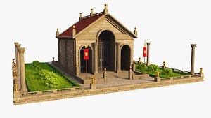 Classic Roman Temple 3D model