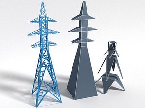 mast power lines model