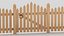 Picket Fence 01 3D model