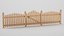 Picket Fence 01 3D model
