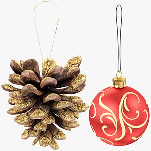 3D Christmas Ornaments Collection V7