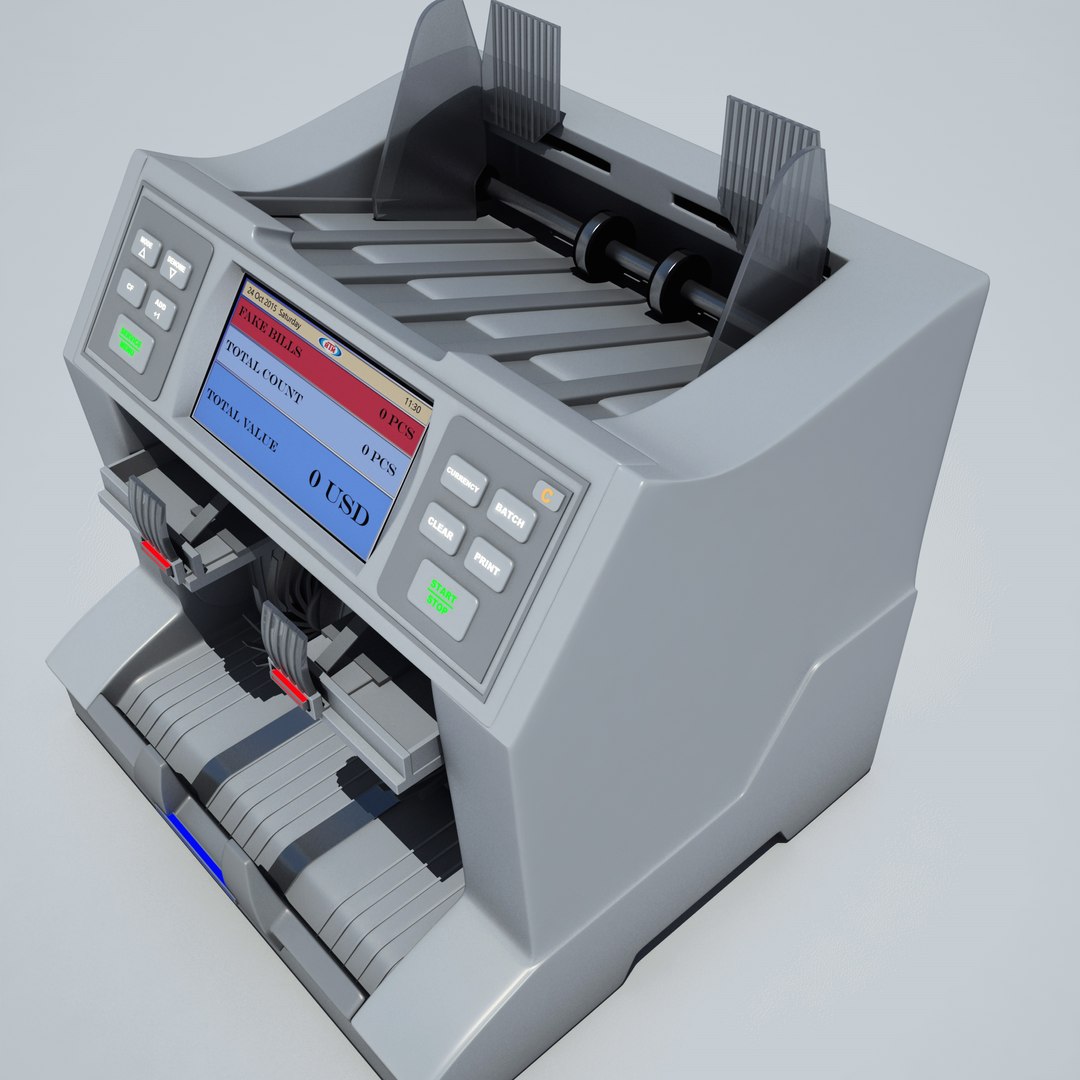 3D model currency counting machine - TurboSquid 1638562