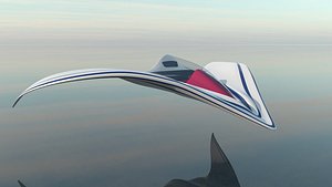 3D model sky glider jet