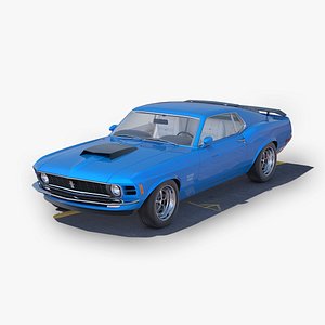 3D Ford Mustang Boss 429 1970 model