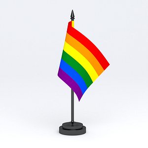 3D Table Flag Gay Pride