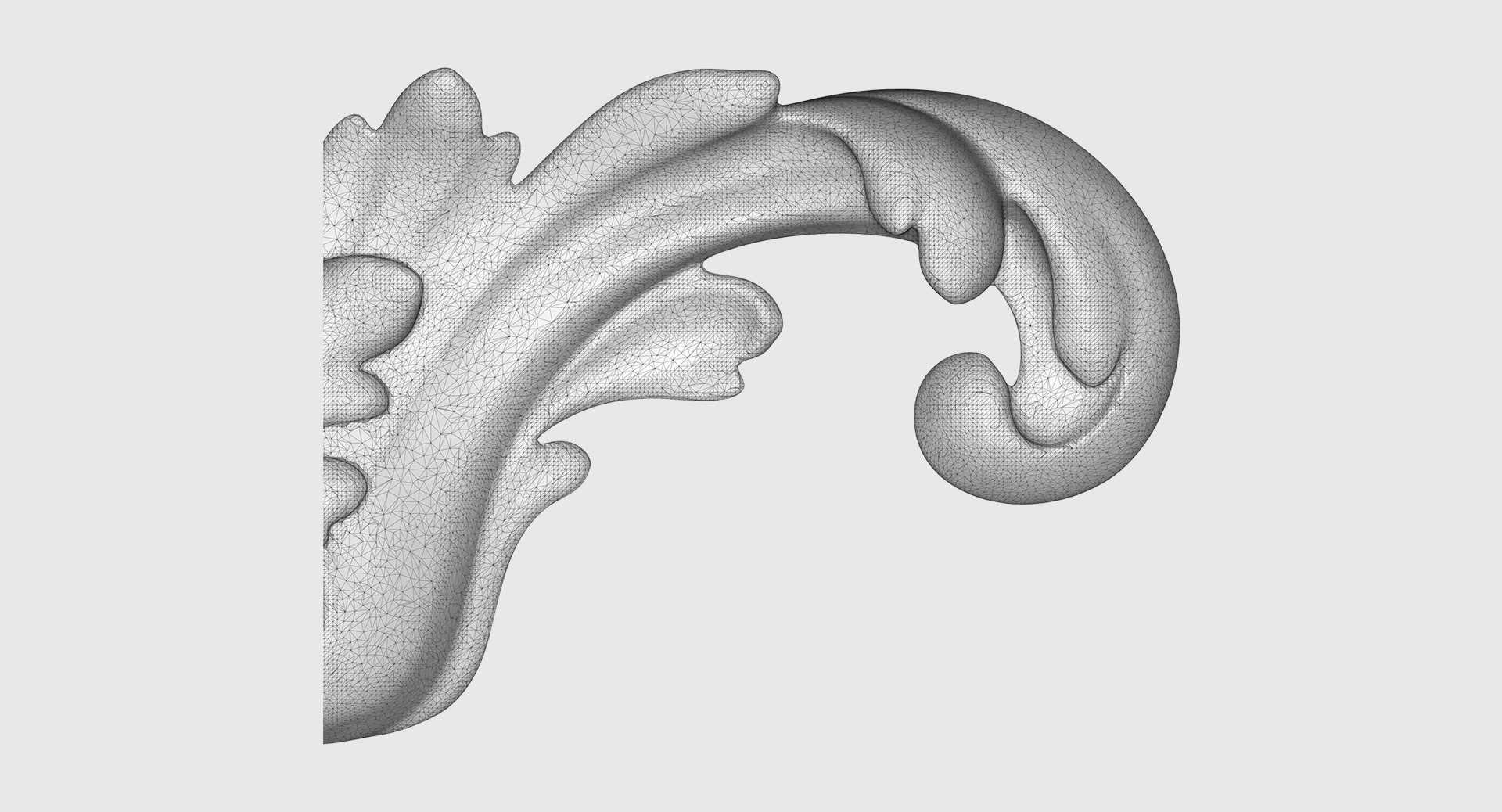 Set vertical acanthus leaves 3D model - TurboSquid 1607727