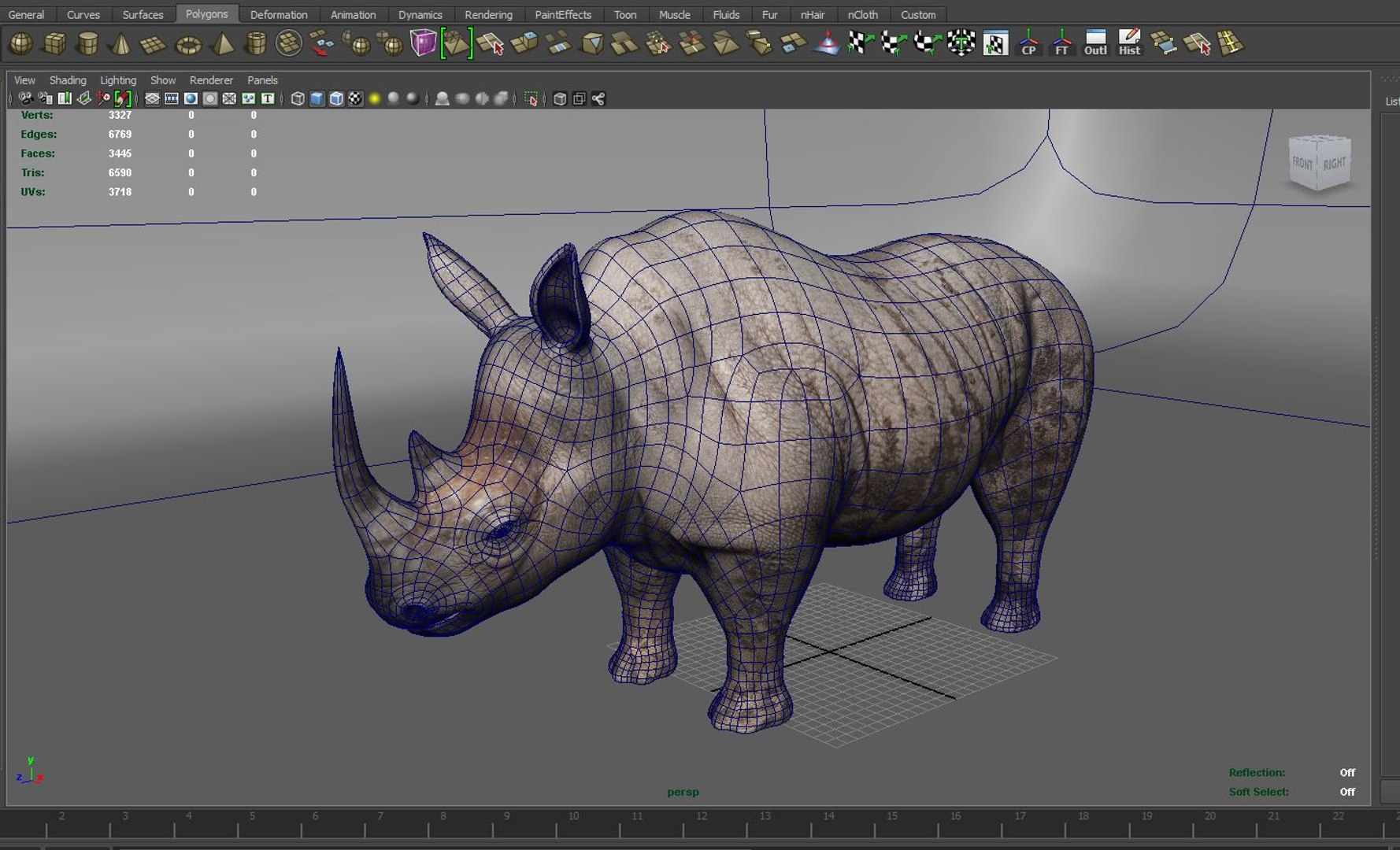 Realistic Rhino Rigged 3D Model - TurboSquid 1266061