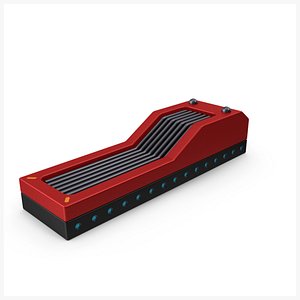 Scifi Interior Element Part Red V1 PBR 3D