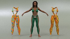 3D model laos Game Fantasy Female