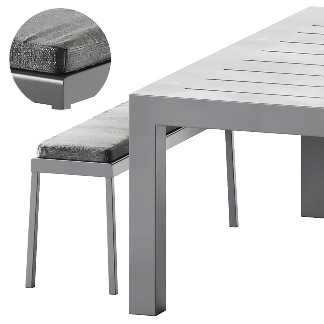 Outdoor Balcony Bench by Hay and Jut Table by Studio Vondom 3D model https://p.turbosquid.com/ts-thumb/oU/c12Wiv/5h/render_05/jpg/1680593388/1920x1080/fit_q87/981537020e685d88bbb49c71f01faa37af689433/render_05.jpg