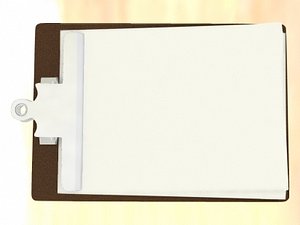 3d model office clipboard
