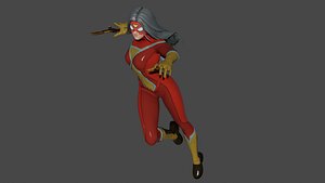 Spider Woman low-poly