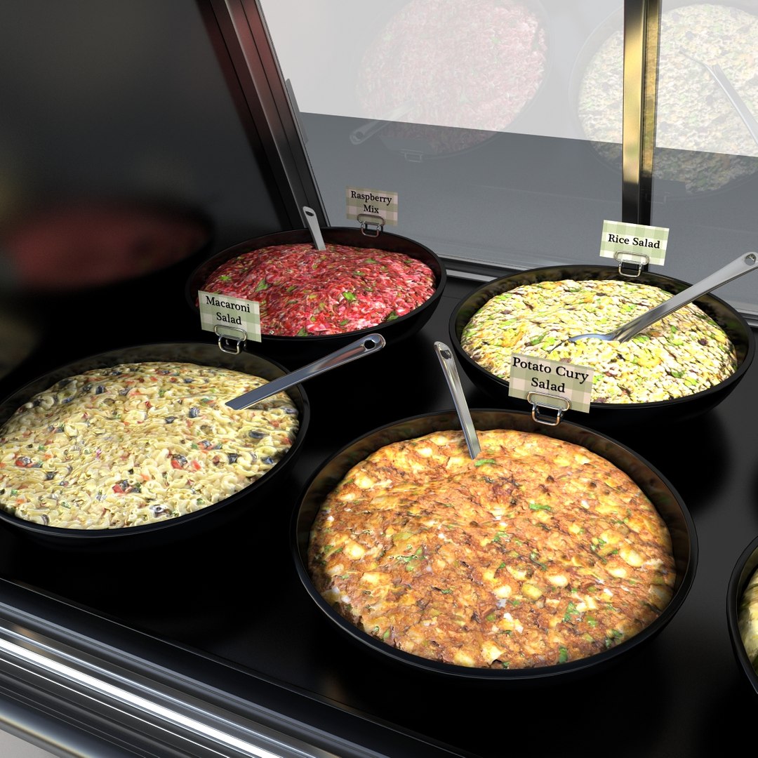 3dsmax Deli Case Salads
