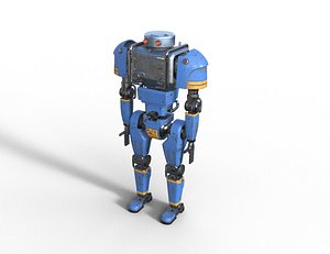Sci-Fi Heavy Industrial Security Robot Rigged PBR