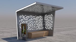 bus stop street 3D model