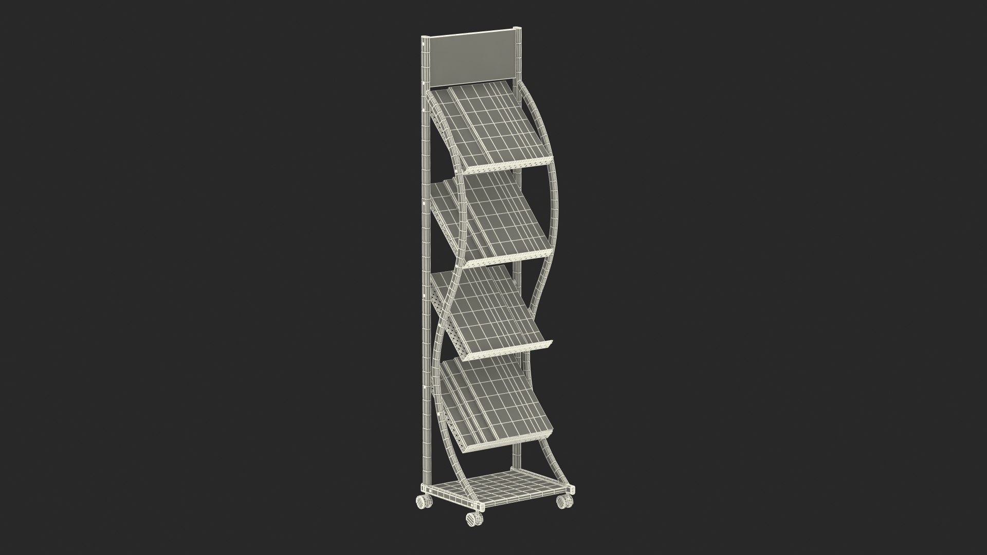 3D Mockup Magazine Stand Aluminium with Magazines model - TurboSquid ...