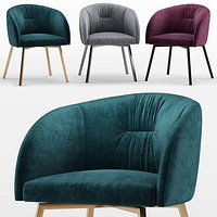 Upholstered metal swivelling chair Rosie soft - calligaris connubia