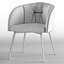 Upholstered metal swivelling chair Rosie soft - calligaris connubia