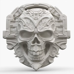 3D Techno Totem Skull 8 model