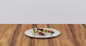 3D model fruit skewers