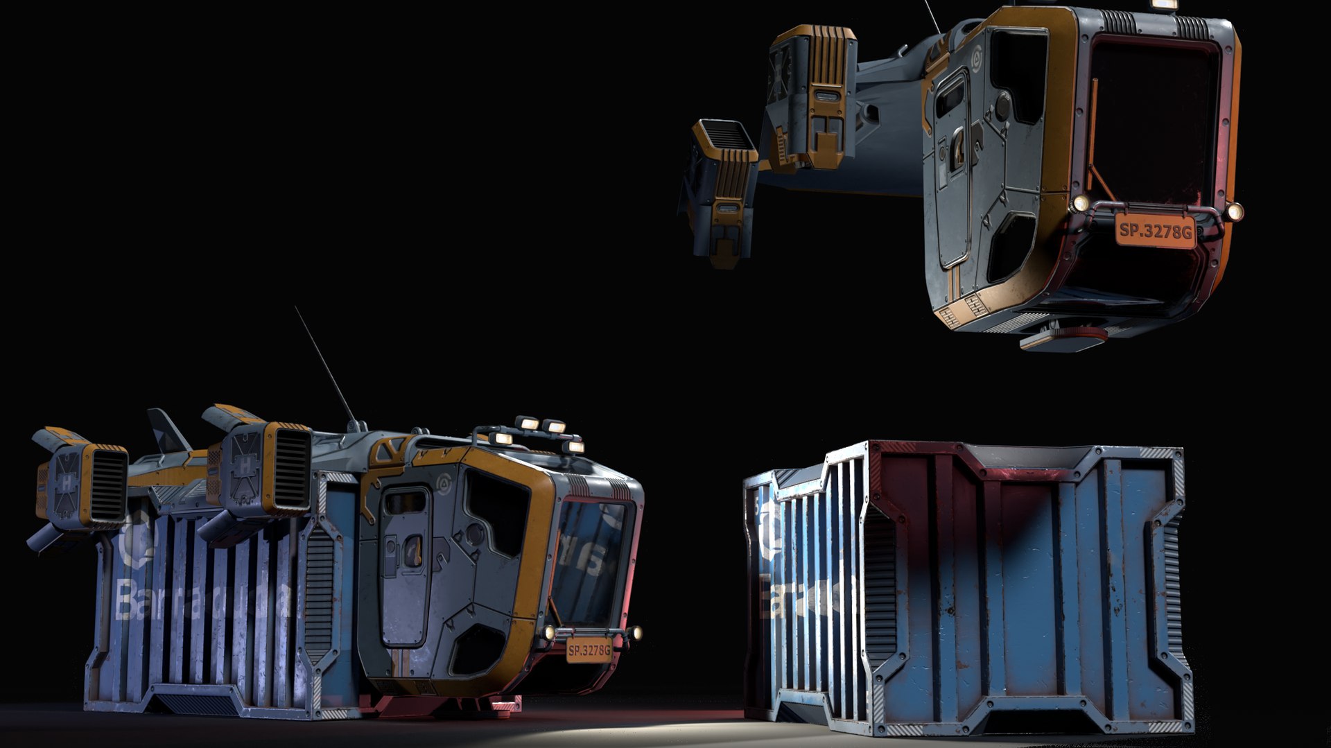 Sci-fi Cargo Truck Low-poly 3D model https://p.turbosquid.com/ts-thumb/oU/saqLZN/S5/cargocamera/png/1731496855/1920x1080/fit_q87/7996ed6f5ee050f86eb0e197429faafc68161309/cargocamera.jpg