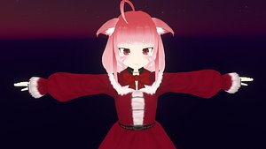 Game Ready Low Poly Anime Character Girl 38