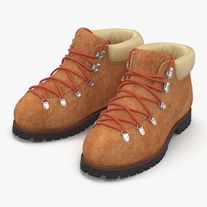 3d model hiking boots 3