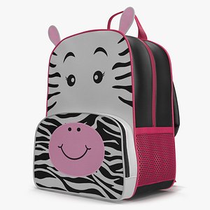 kid backpack zebra modeled 3d max
