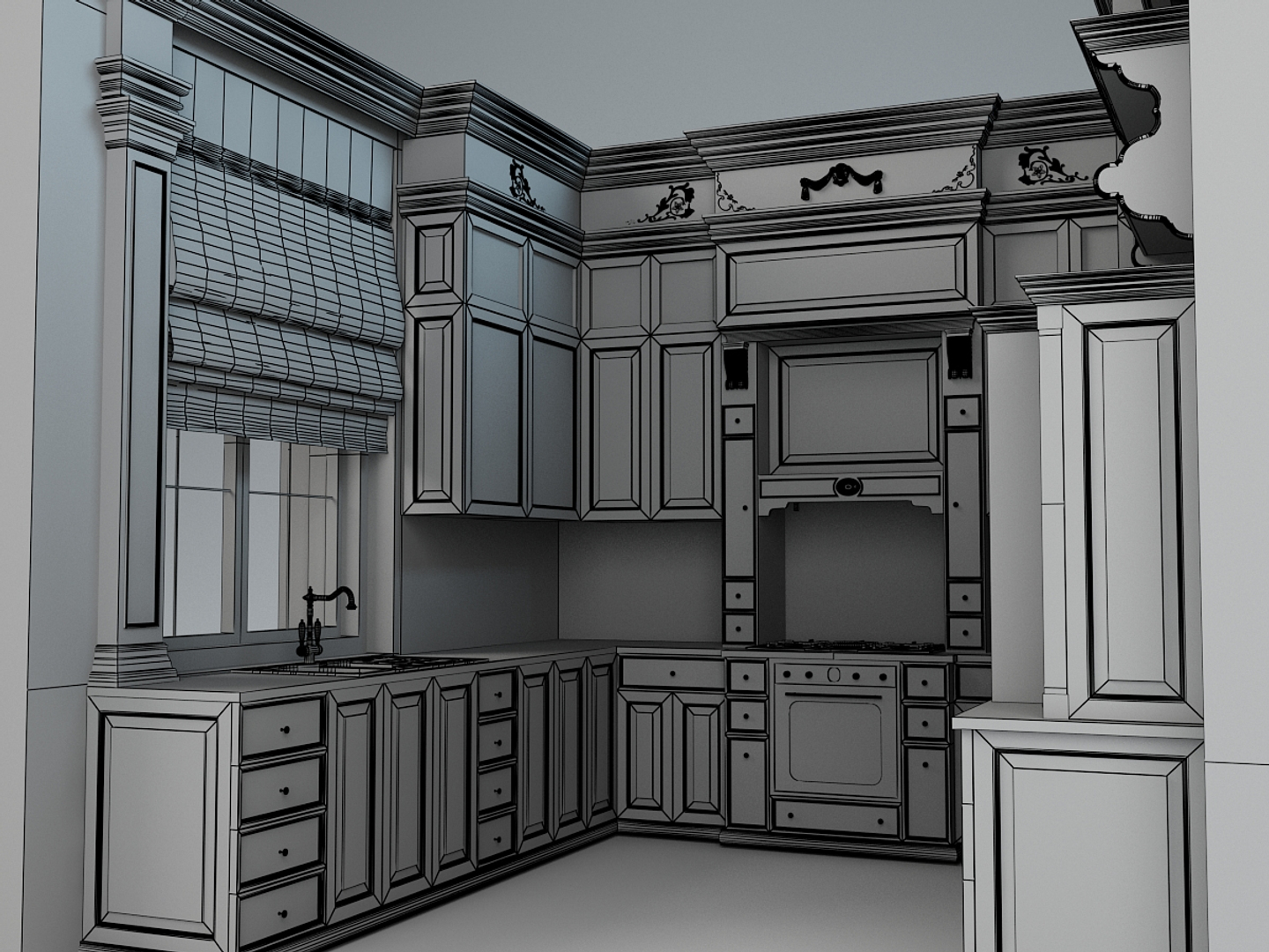 classic kitchen 3d model