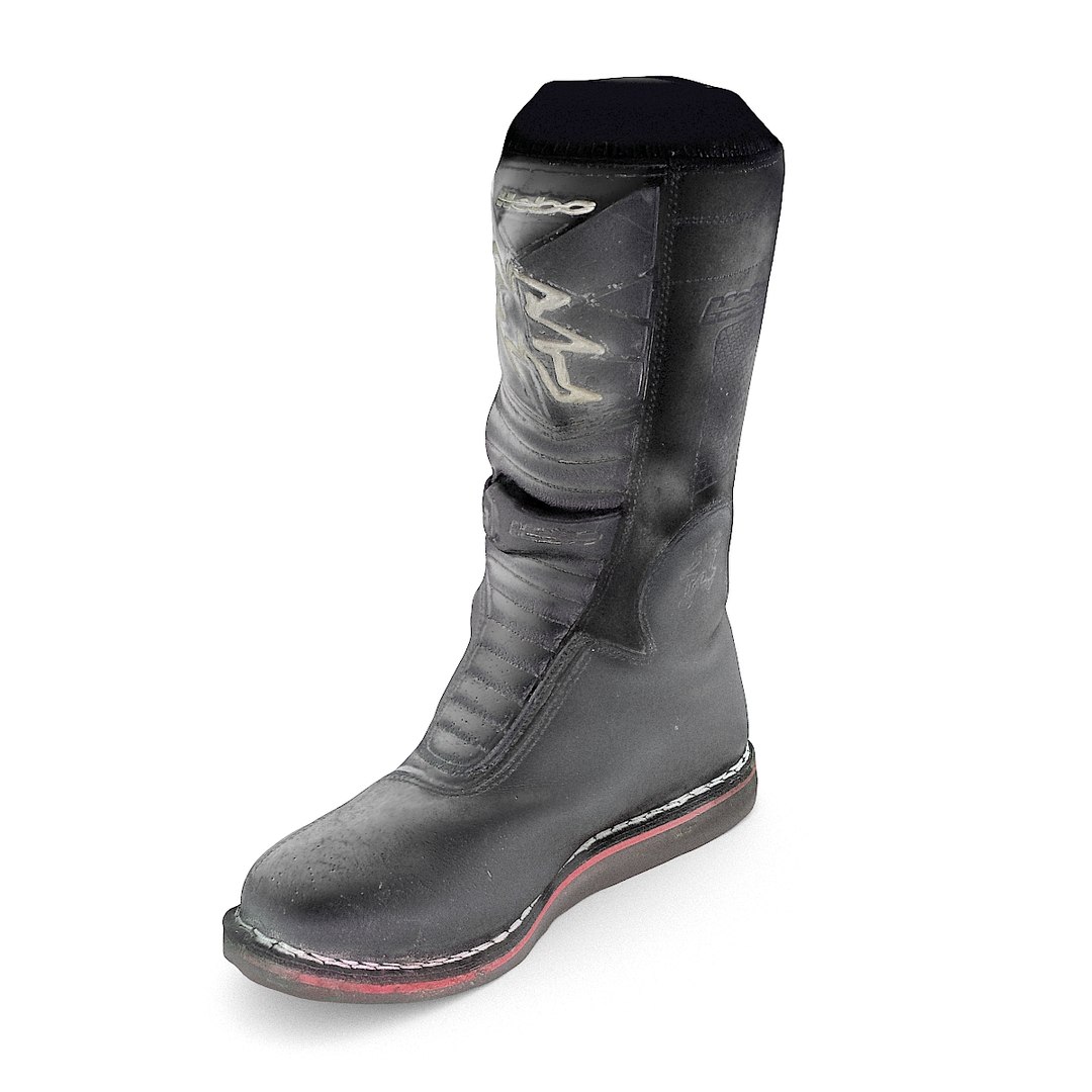 motorcycle boot motocross biking 3d max