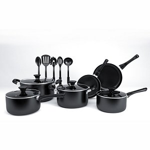 Cook N Home 15 Piece Non stick Black