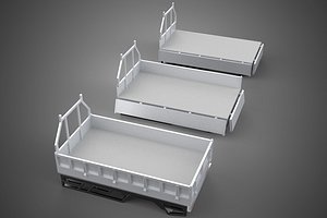 WHITE 3 MODE DROP SIDE BED BODY GATE DOOR PICKUP TRUCK WIDE DECK CAR MODE 7
