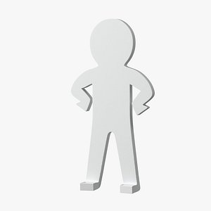 Plastic Stickman Rigged White for Cinema 4D