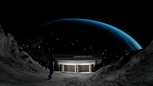 3D Sci-Fi Lunar Outpost  Moon Base model