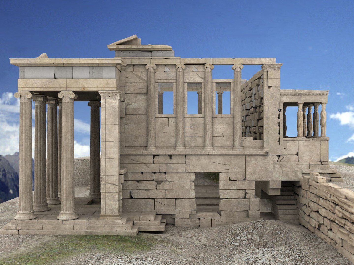 Erechtheion Landmarks 3d Max