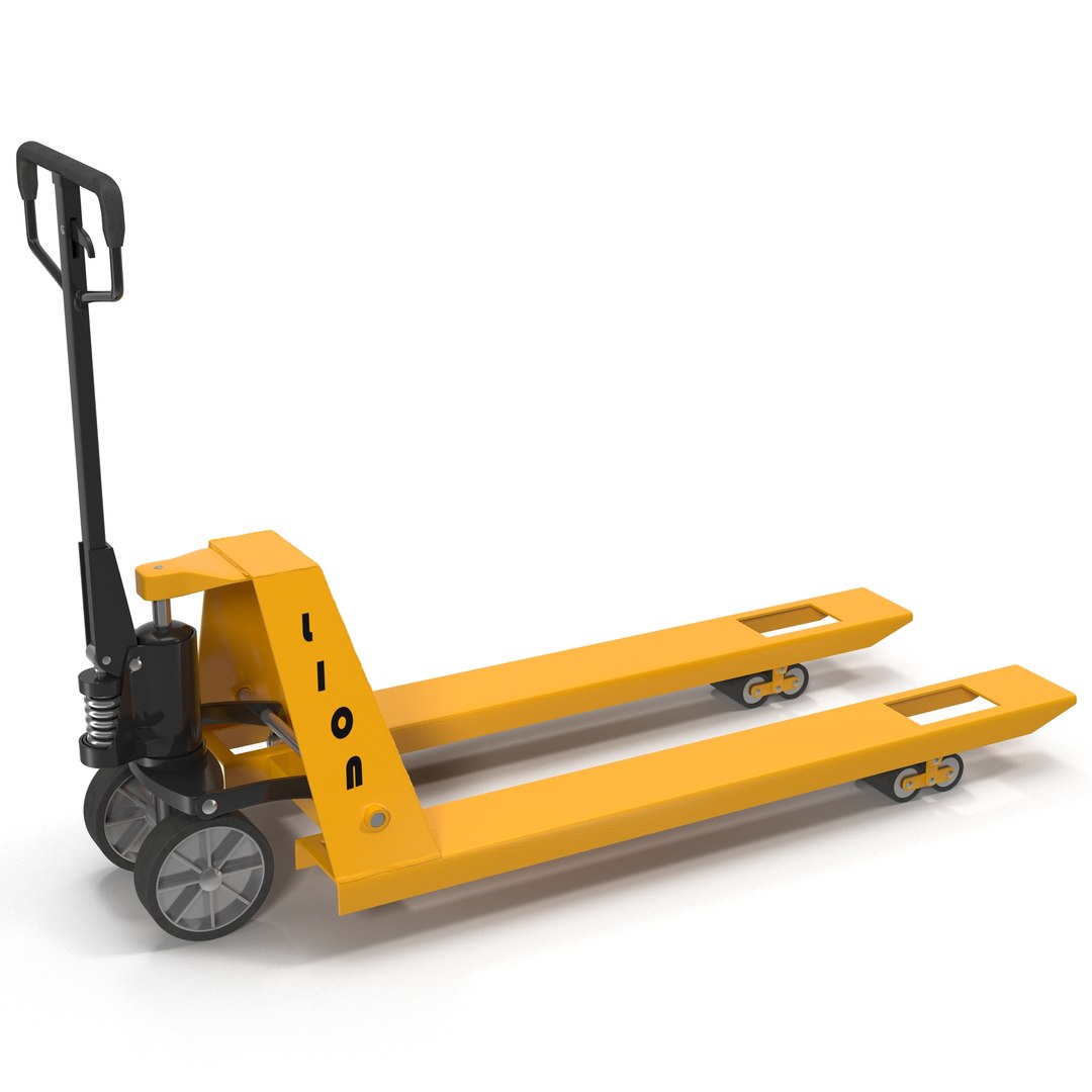 Pallet Jack Yellow 3D Model 3D model preview