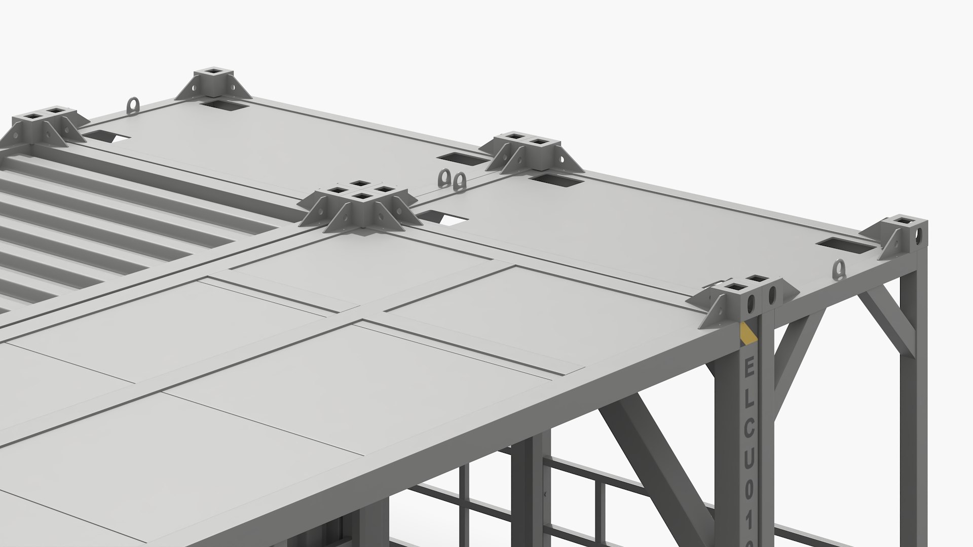 Combined Stair And Container Module Gray 3D Model - TurboSquid 2433449