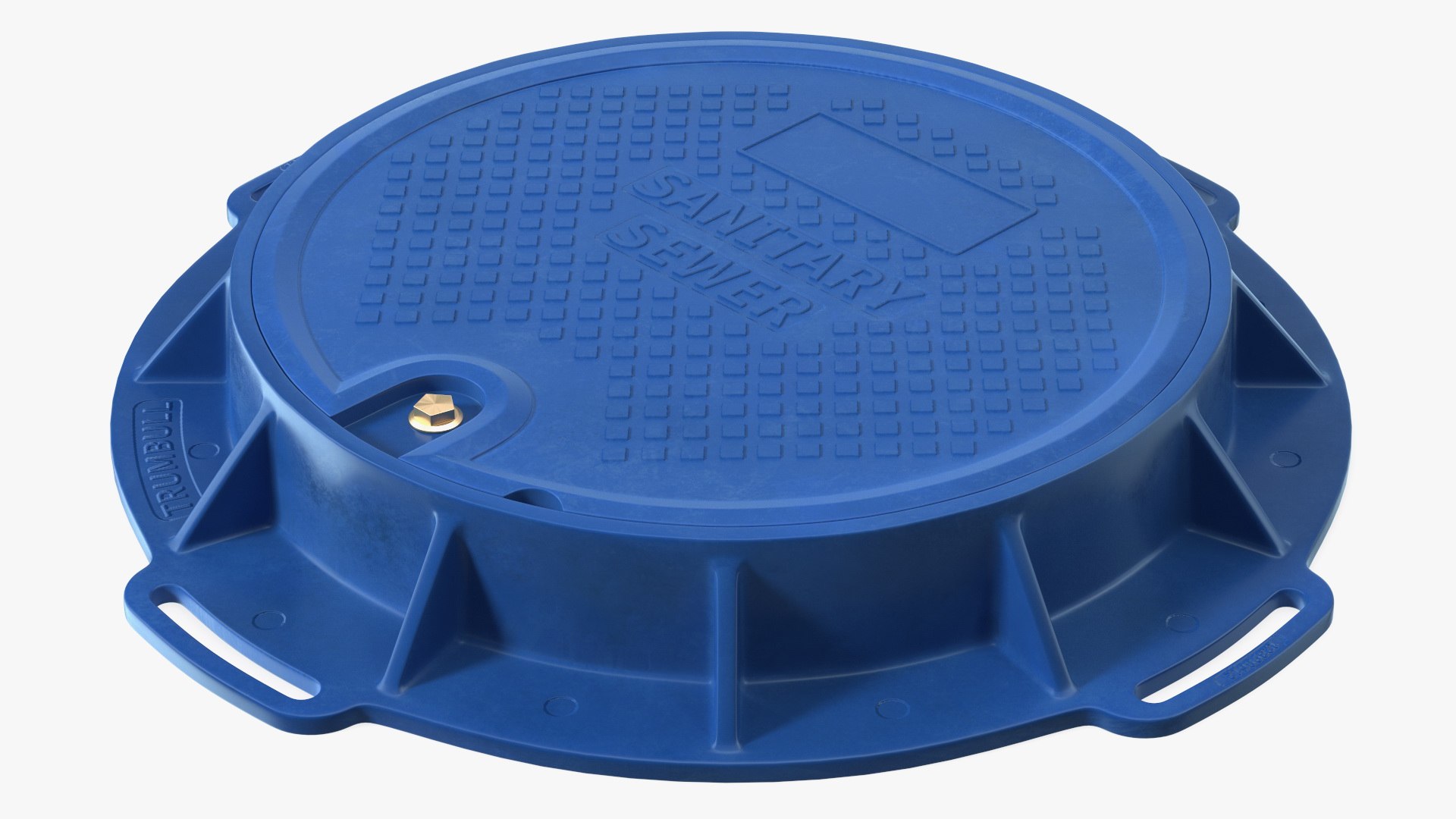 Fiberglass Manhole Blue 3D model preview