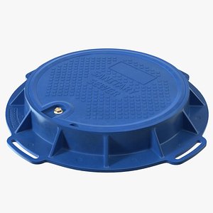 Fiberglass Manhole Blue 3D model