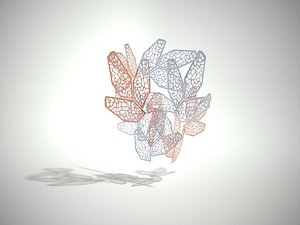 Sculpture Abstract Metal - Butterfly - Flower