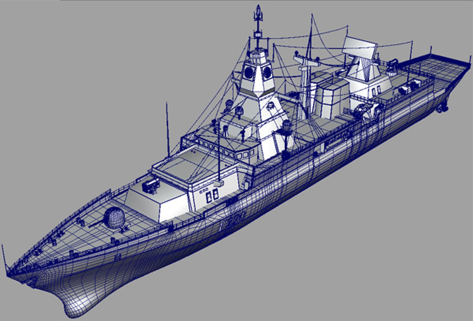 F124 Sachsen Class Frigates 3d Model